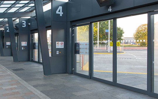 Record Safety Pocket screens bus station